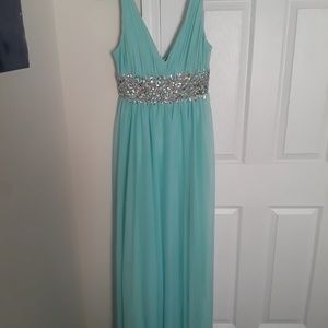 Formal gown with bedazzle